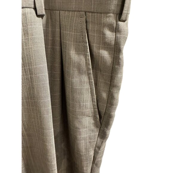 🍒 2/$20 🍒 Mens 32x30 Dress Pants Front Pleated Check Pattern - Picture 3 of 6